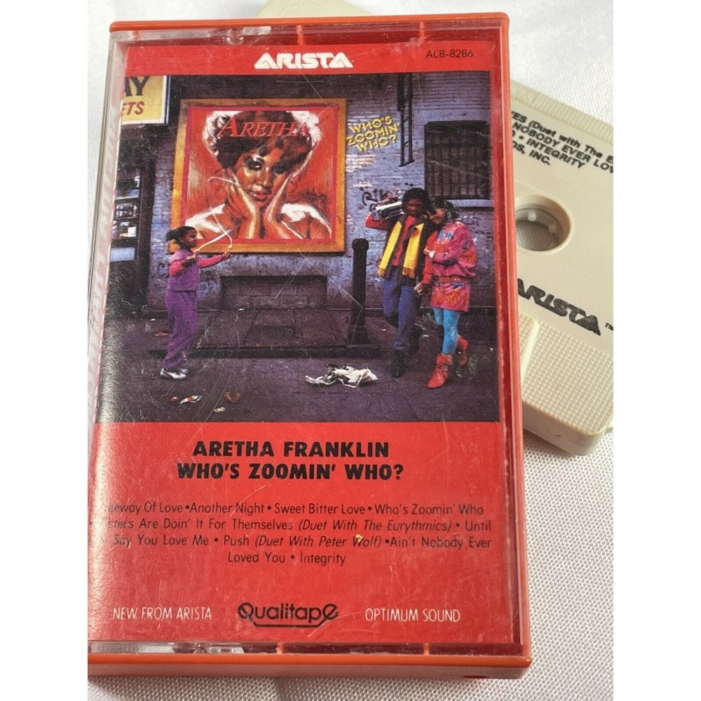 Who's Zoomin' Who by Aretha Franklin Music Cassette Tape 1 Arista Records TESTED